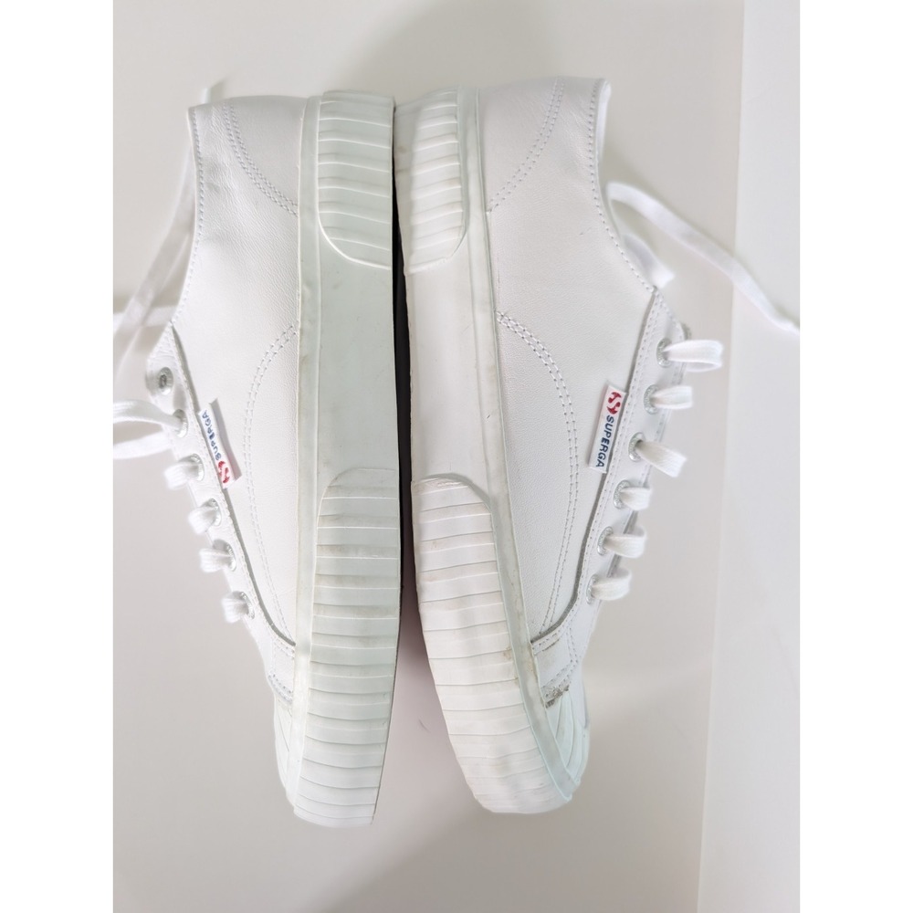 Superga‎ S111HLW-900 White Leather Sneakers Men's 8 / Women's 9.5 EU 41 Low... - Picture 3 of 11